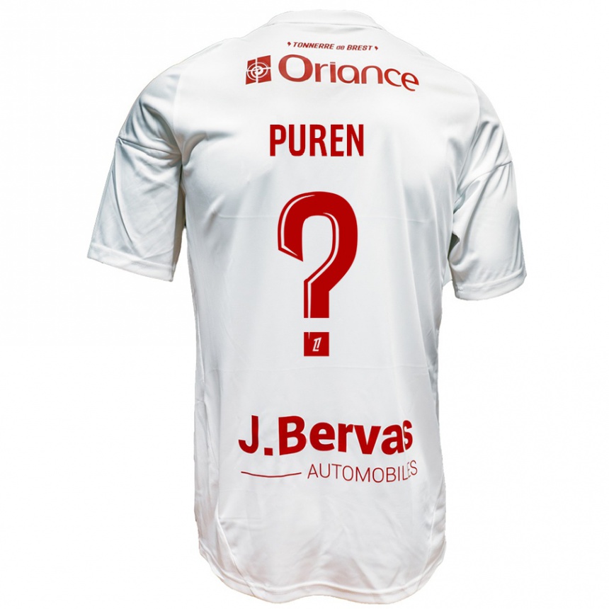 Women Football Matthieu Puren #0 White Red Away Jersey 2024/25 T-Shirt Nz