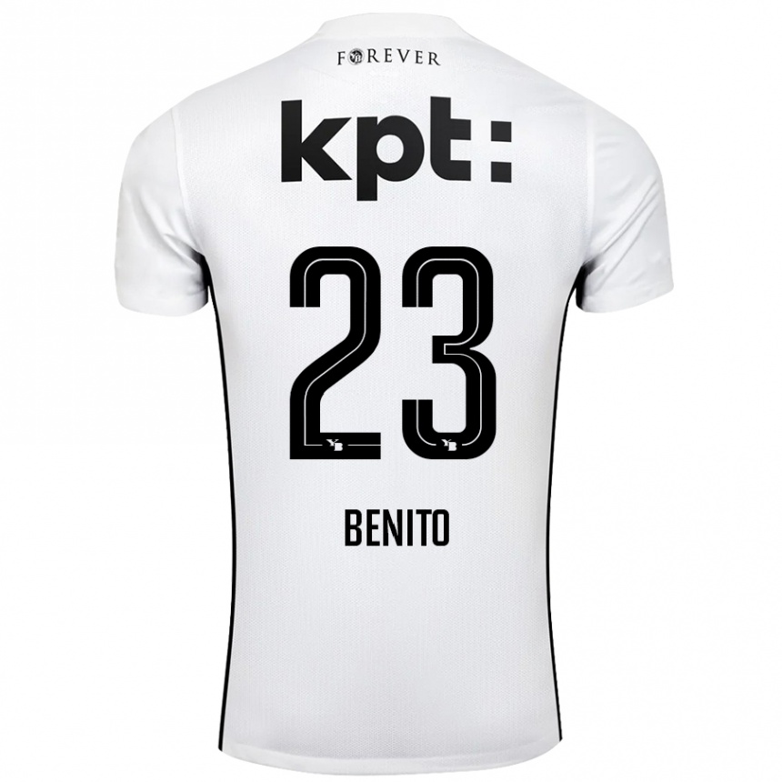 Women Football Loris Benito #23 White Black Away Jersey 2024/25 T-Shirt Nz