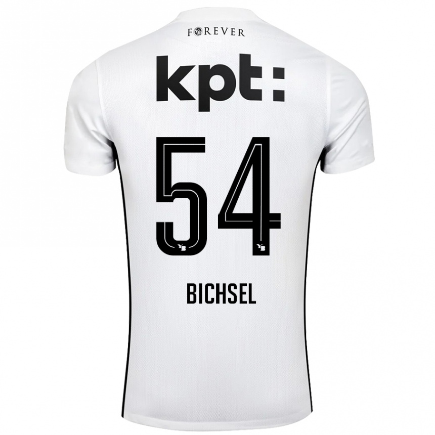 Women Football Joel Bichsel #54 White Black Away Jersey 2024/25 T-Shirt Nz