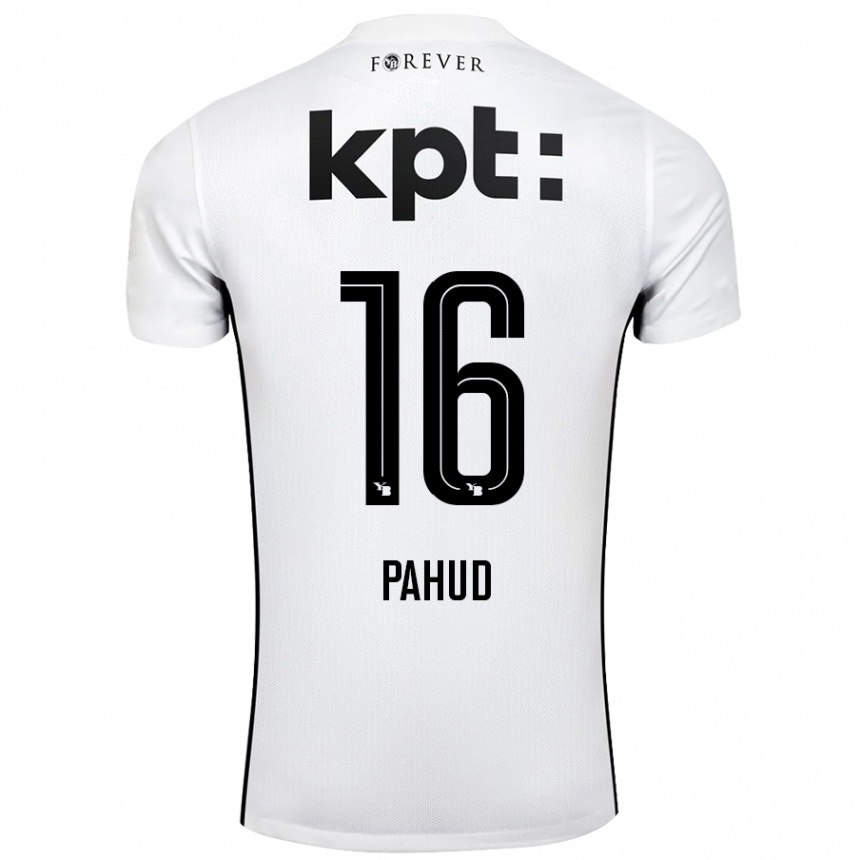 Women Football Ciril Pahud #16 White Black Away Jersey 2024/25 T-Shirt Nz