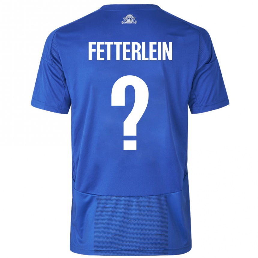 Women Football Sean Fetterlein #0 White Blue Away Jersey 2024/25 T-Shirt Nz